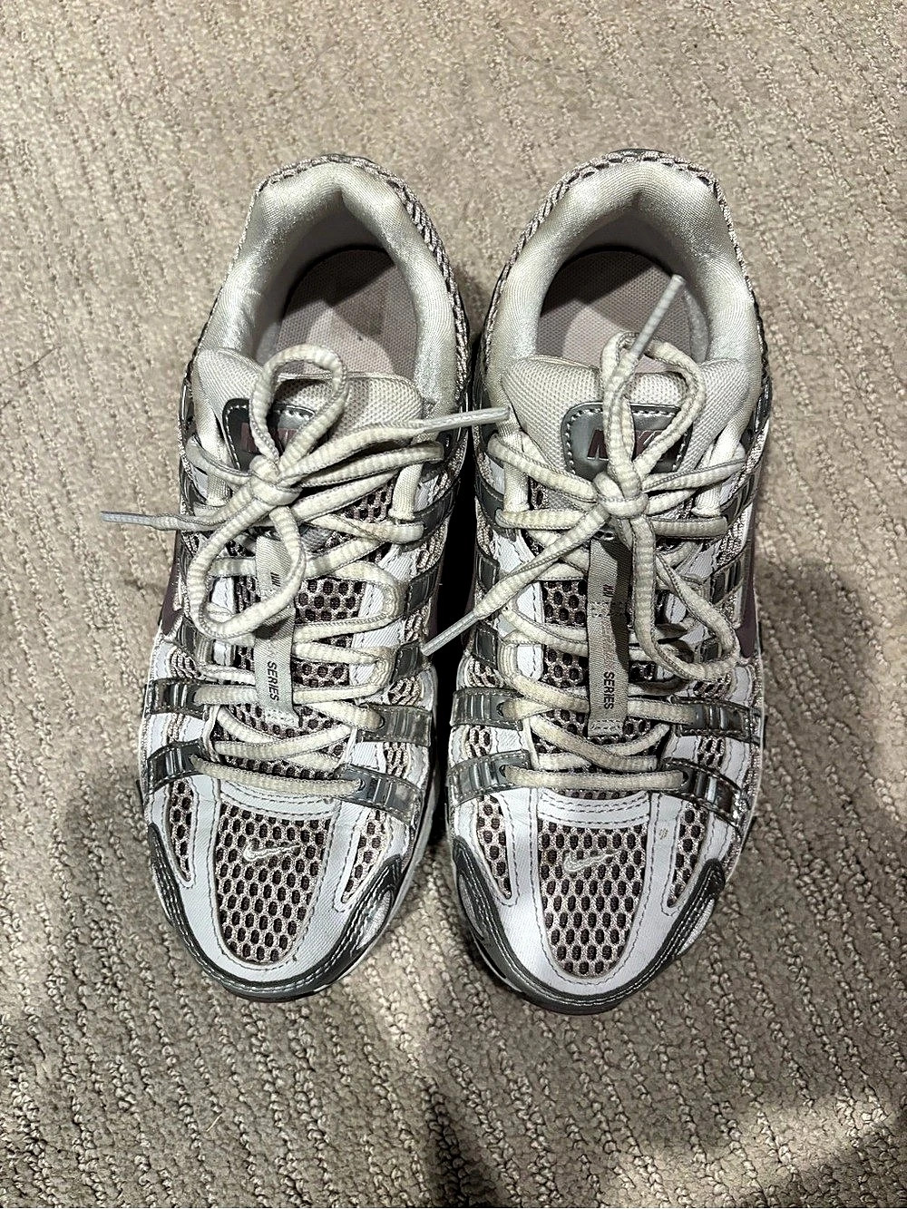 Nike P-6000 Silver Burgundy Plum Chalk (Women's) Sneakers